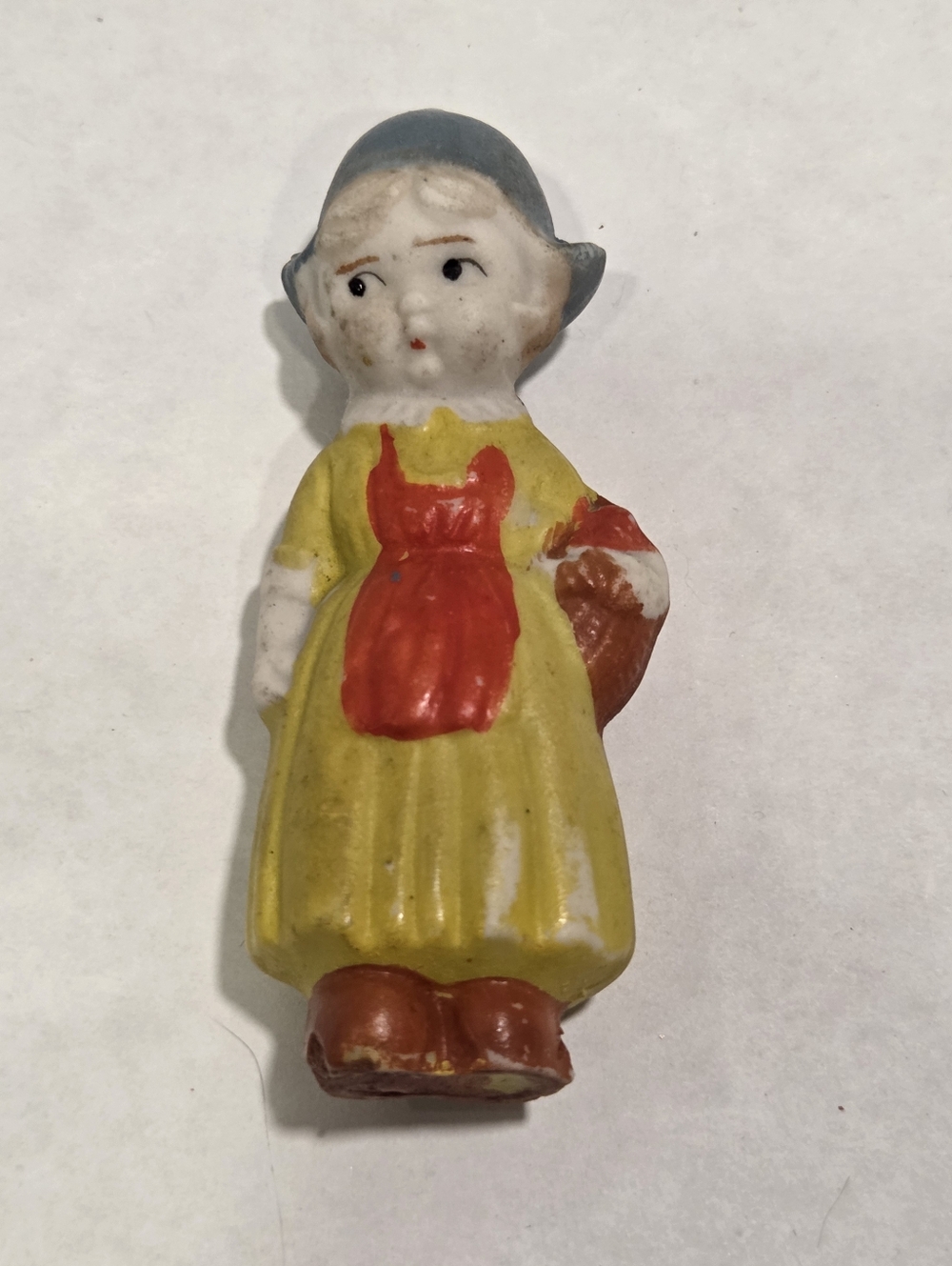 Vintage Bisque Porcelain Small Dutch Girl Penny Doll Figurine Made In Japan